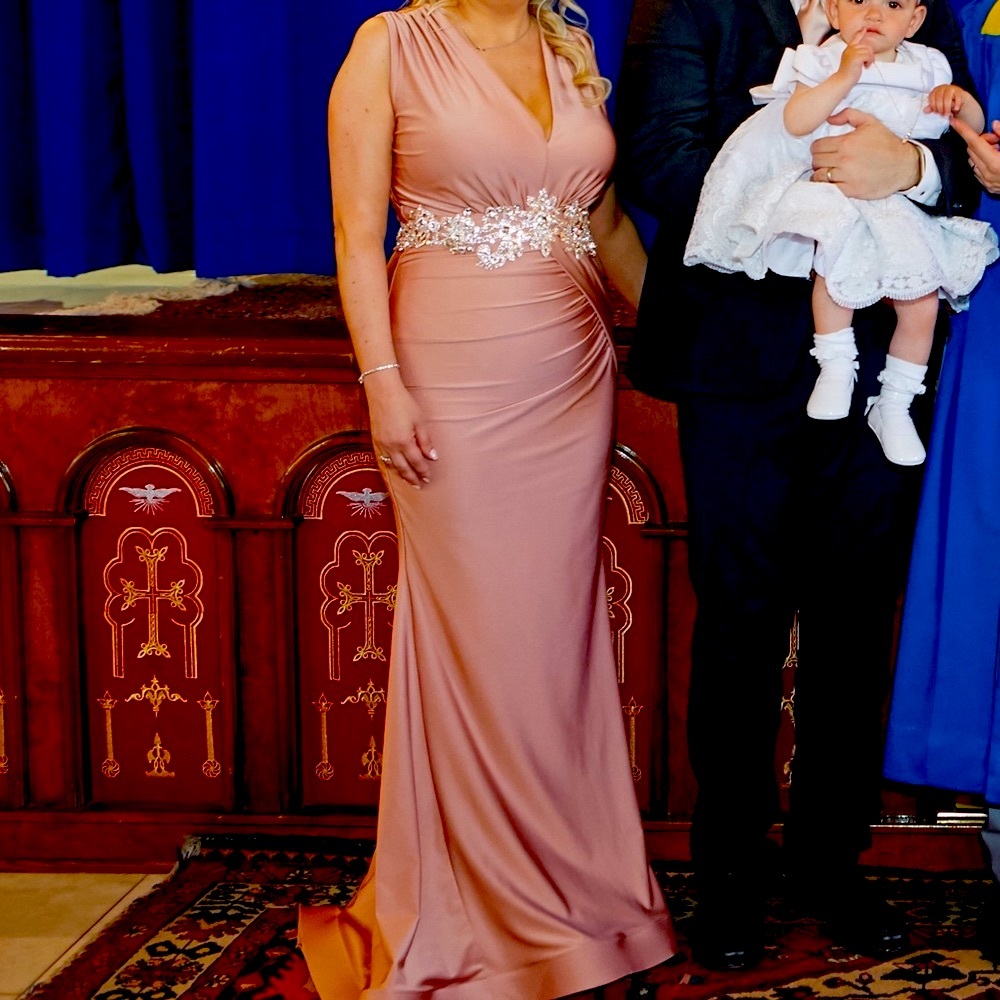 Blush formal dress worn for few hours